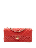 Chanel Pre Owned 2009 2010 Classic Lambskin East West Single Flap Shoulder Bag — Same as shown — Size One Size — Front View