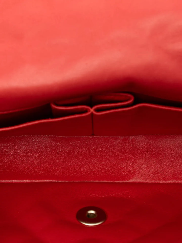 Chanel Pre Owned 2009 2010 Classic Lambskin East West Single Flap Shoulder Bag — Same as shown — Size One Size — Detail View
