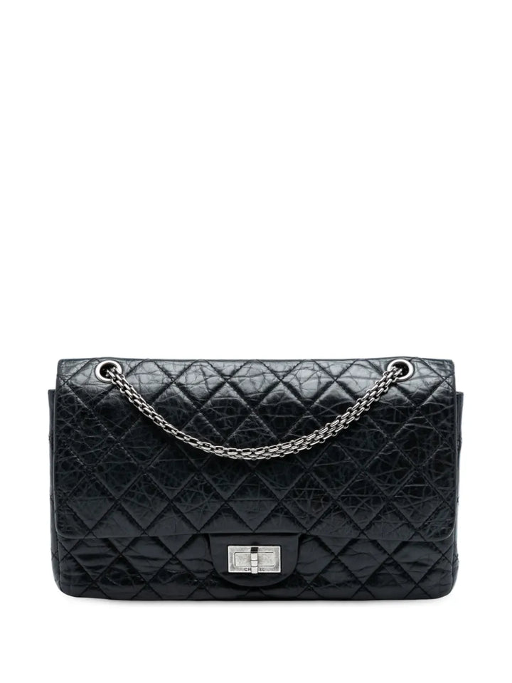 Chanel Pre Owned 2008 2009 Reissue 255 Aged Calfskin Double Flap 227 Shoulder Bag — Same as shown — Size One Size — Front View
