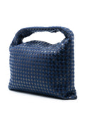 Bottega Veneta Pre Owned 2012 2025 Large Calfskin And Denim Intrecciato Hop Hobo Bag — Same as shown — Size One Size — Back View