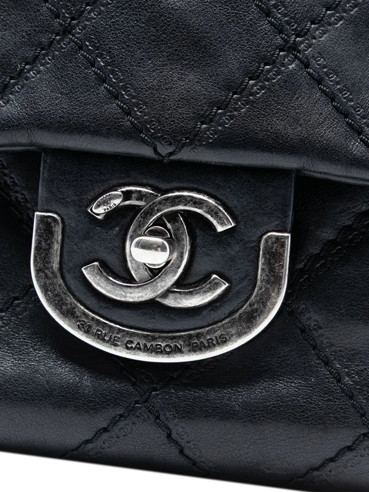 Chanel Pre Owned 2013 2014 Paris Edinburgh Jumbo Quilted Calfskin Coco Sporran Flap Shoulder Bag — Same as shown — Size One Size — Lifestyle View