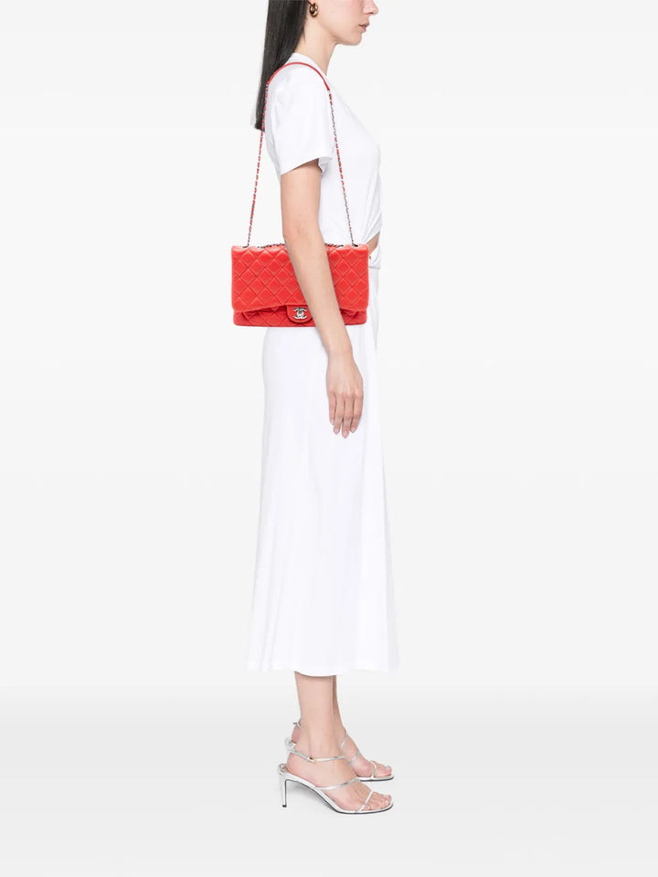 Chanel Pre Owned 2014 Jumbo Quilted Calfskin Tender Touch Flap Shoulder Bag — Same as shown — Size One Size — Side View