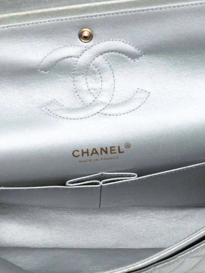 Chanel Pre Owned 2011 Medium Classic Iridescent Lambskin Double Flap Shoulder Bag — Same as shown — Size One Size — Detail View