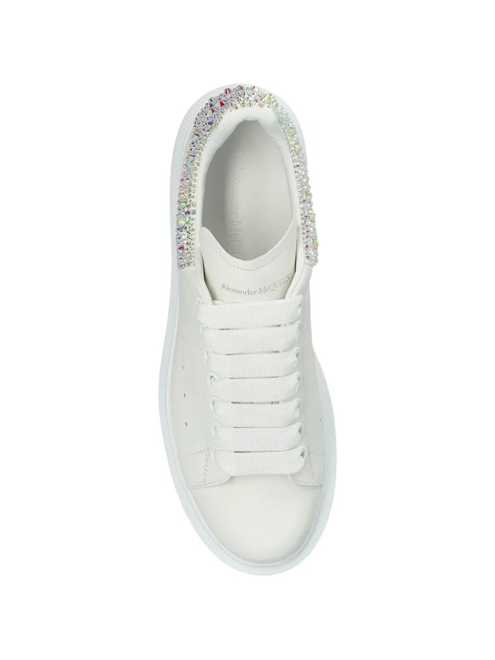 Alexander McQueen Embellished Lace-Up — White — Size US M 3.5 - US W 5 — Top View