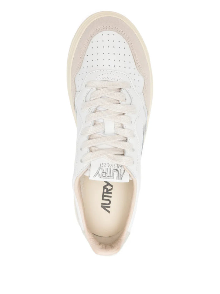 Autry Medalist Perforated — Beige — Size US M 3.5 - US W 5 — Top View