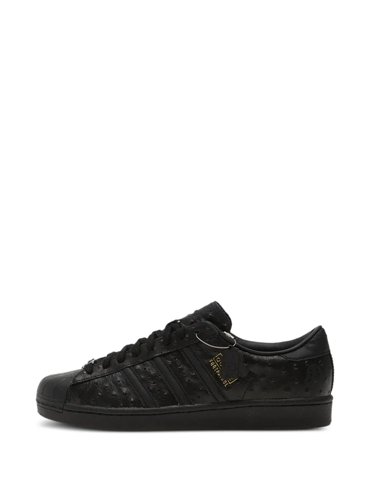 adidas Superstar Footpatrol Stripe Sneakers — Black — Size US M 4 - US W 5.5 — Back View