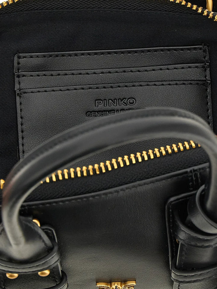 Pinko Small Escape Love Birds Leather Shoulder Bag — Same as shown — Size One Size — Top View