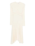 Isabel Marant Flora Ruched Midi Dress — White — Size XS — Front View