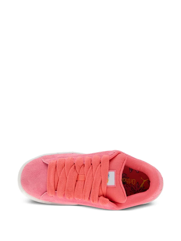 PUMA Suede Xl Lace-Up — Pink — Size US M 3.5 - US W 5 — Top View