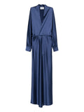 Atu Body Couture V Neck Long Sleeve Gown — Blue/ Navy — Size XXL — Front View