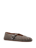 Ala Studded Buckle Trainers — Brown — Size US M 3.5 - US W 5 — Side View