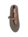 Ala Studded Buckle Trainers — Brown — Size US M 3.5 - US W 5 — Back View