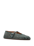 Ala Studded Buckle Strap — Green — Size US M 3.5 - US W 5 — Side View