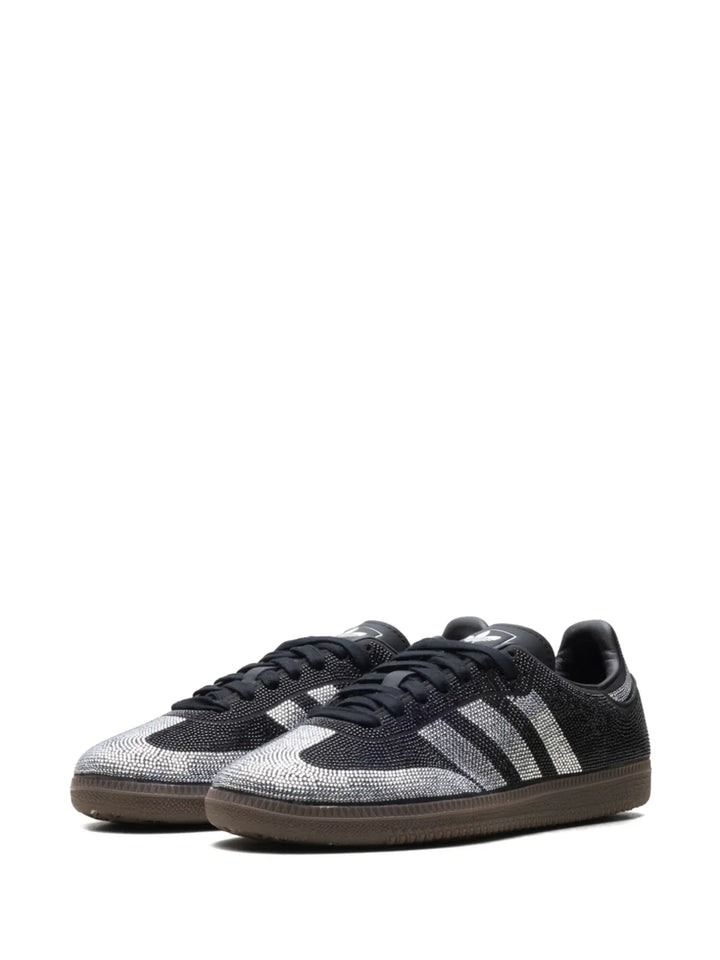 adidas Rhinestone Striped Trainers — Black — Size US M 3.5 - US W 5 — Side View