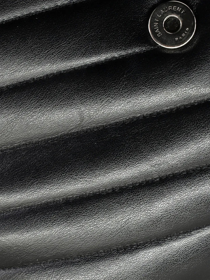 Saint Laurent Pre Owned Loulou Matelasse Chevron Leather Medium Shoulder Bag — Same as shown — Size One Size — Detail View
