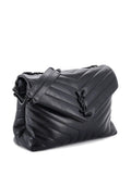 Saint Laurent Pre Owned Loulou Matelasse Chevron Leather Medium Shoulder Bag — Same as shown — Size One Size — Back View