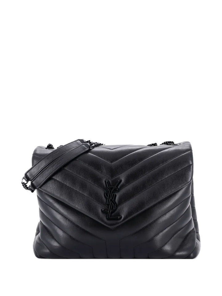 Saint Laurent Pre Owned Loulou Matelasse Chevron Leather Medium Shoulder Bag — Same as shown — Size One Size — Front View