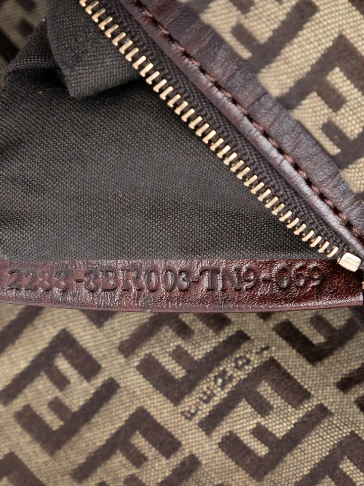 Fendi Pre Owned 2000 2010 Zucchino Canvas Double Flap Shoulder Bag — Same as shown — Size One Size — Lifestyle View