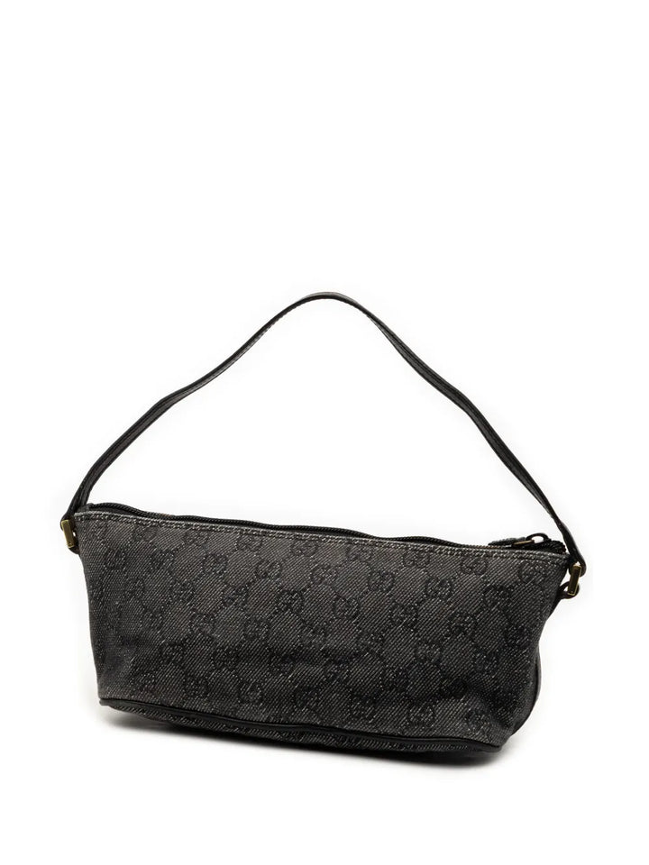 Gucci Pre Owned 2000 2015 Gg Denim Boat Shoulder Bag — Same as shown — Size One Size — Back View