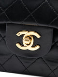 Chanel Pre Owned 1986 1988 Small Classic Lambskin Double Flap Shoulder Bag — Same as shown — Size One Size — Lifestyle View