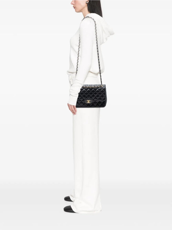 Chanel Pre Owned 2014 Jumbo Classic Lambskin Double Flap Shoulder Bag — Same as shown — Size One Size — Side View