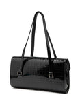 Burberry Pre Owned 2000 2017 House Check Embossed Patent Shoulder Bag — Same as shown — Size One Size — Back View