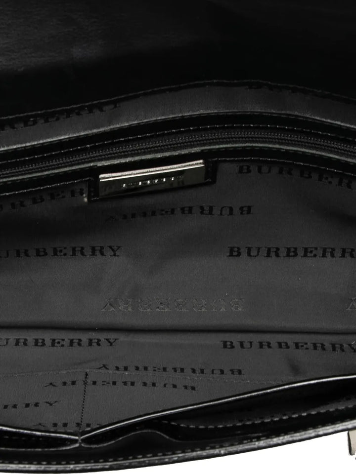 Burberry Pre Owned 2000 2017 House Check Embossed Patent Shoulder Bag — Same as shown — Size One Size — Detail View