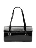 Burberry Pre Owned 2000 2017 House Check Embossed Patent Shoulder Bag — Same as shown — Size One Size — Front View