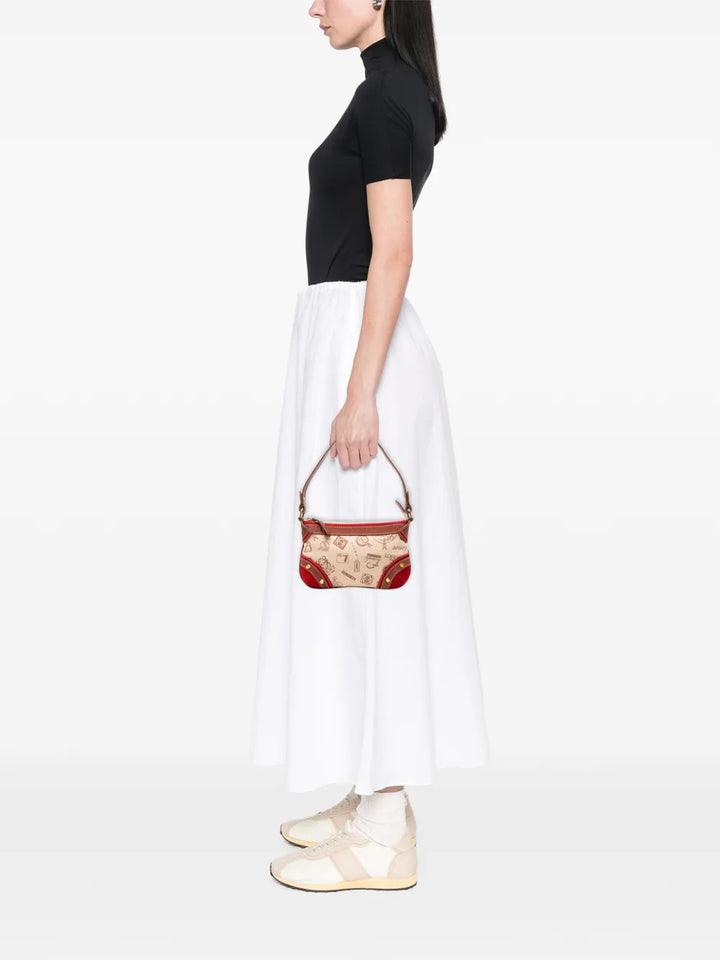 Loewe Pre Owned 2006 160Th Anniversary Suede Trimmed Canvas Shoulder Bag — Same as shown — Size One Size — Side View