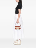 Loewe Pre Owned 2006 160Th Anniversary Suede Trimmed Canvas Shoulder Bag — Same as shown — Size One Size — Side View