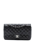 Chanel Pre Owned 2006 2008 Medium Classic Perforated Lambskin Double Flap Shoulder Bag — Same as shown — Size One Size — Front View