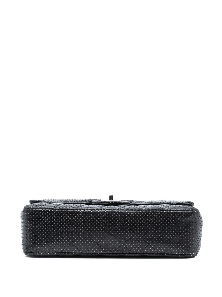 Chanel Pre Owned 2006 2008 Medium Classic Perforated Lambskin Double Flap Shoulder Bag — Same as shown — Size One Size — Top View