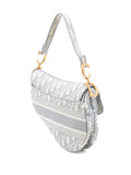 Christian Dior Pre Owned 2021 Oblique Embroidered Canvas Saddle Bag Shoulder Bag — Same as shown — Size One Size — Back View