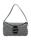 Fendi Pre Owned 20Th Century Zucchino Canvas Double Flap Shoulder Bag — Same as shown — Size One Size — Front View