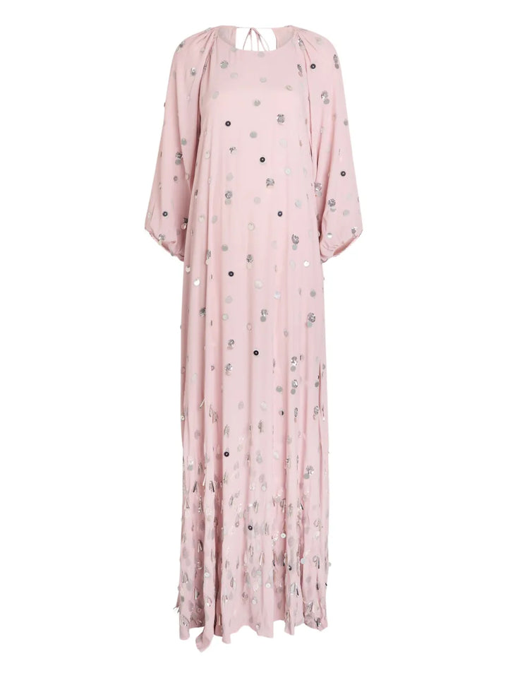 Bernadette Frida Polka Dot Embellished Dress — Pink — Size XS — Front View