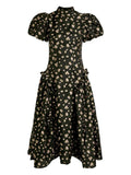 Sister Jane Floral Print Mini Dress — Black — Size XS — Front View