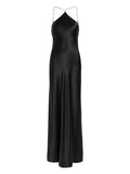 Staud Cadence Faux Pearl Strap Dress — Black/ Red — Size XS — Front View