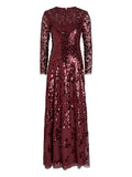 Needle Thread Sequinnes Floral Gown — Red — Size XS — Front View