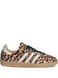 adidas Samba Og Leopard-Print Three-Stripe Sneakers — Beige — Size US M 11 - US W 12.5 — Front View