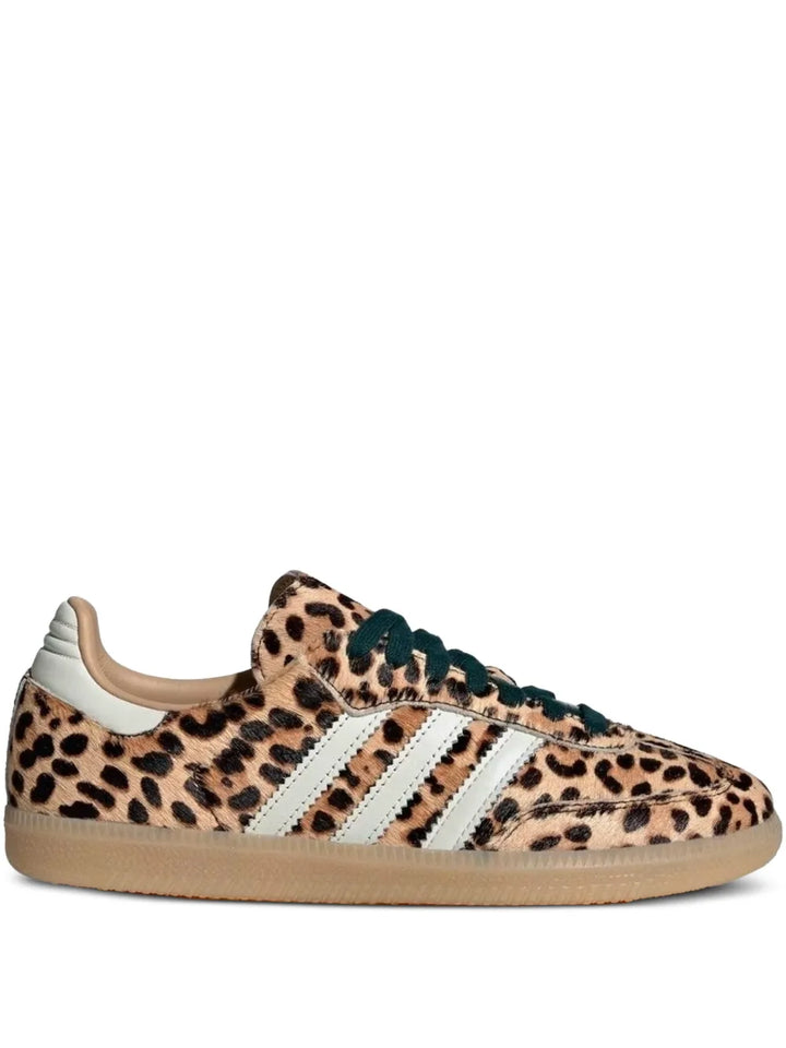 adidas Samba Og Leopard-Print Three-Stripe — Beige — Size US M 3.5 - US W 5 — Front View