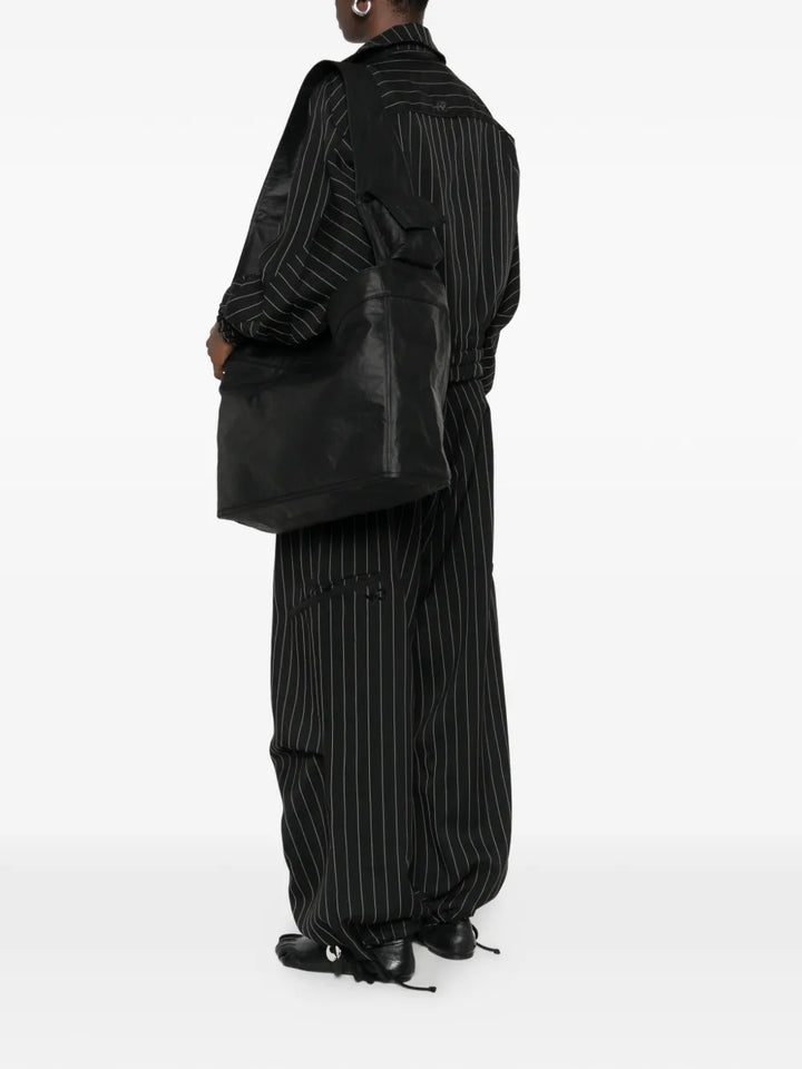 Y 3 Large Newspaper Flap Pocket Tote Bag — Same as shown — Size One Size — Side View
