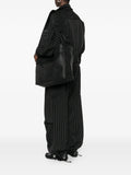 Y 3 Large Newspaper Flap Pocket Tote Bag — Same as shown — Size One Size — Side View