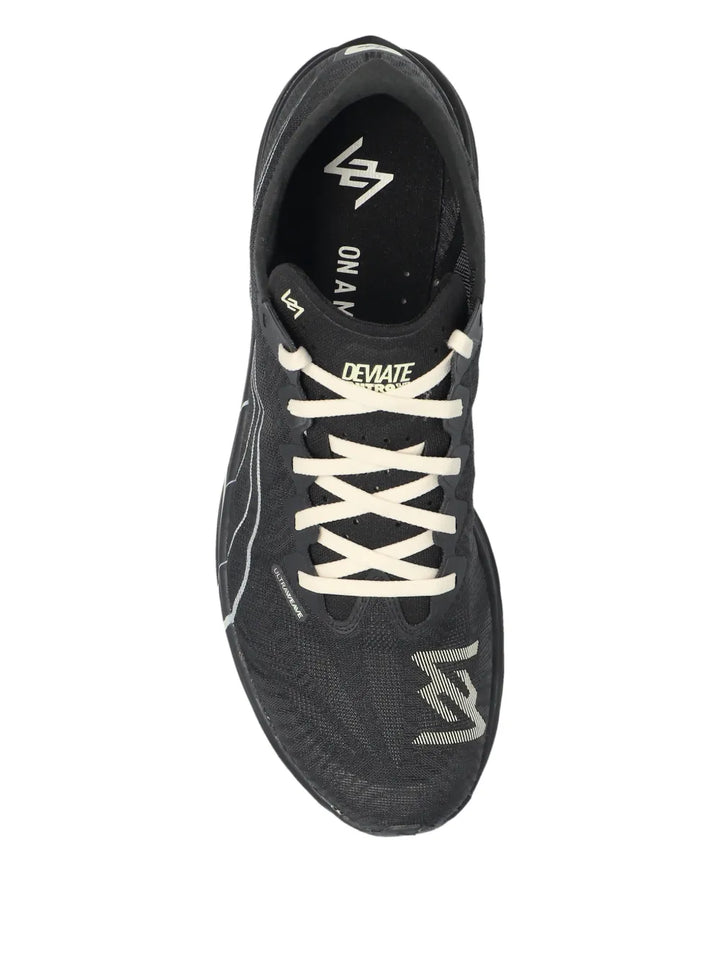 PUMA Panelled Lace-Up Trainers — Black — Size US M 3.5 - US W 5 — Back View