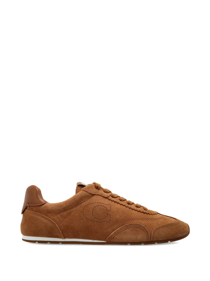 Coach Lace-Up Suede — Brown — Size US M 3.5 - US W 5 — Front View