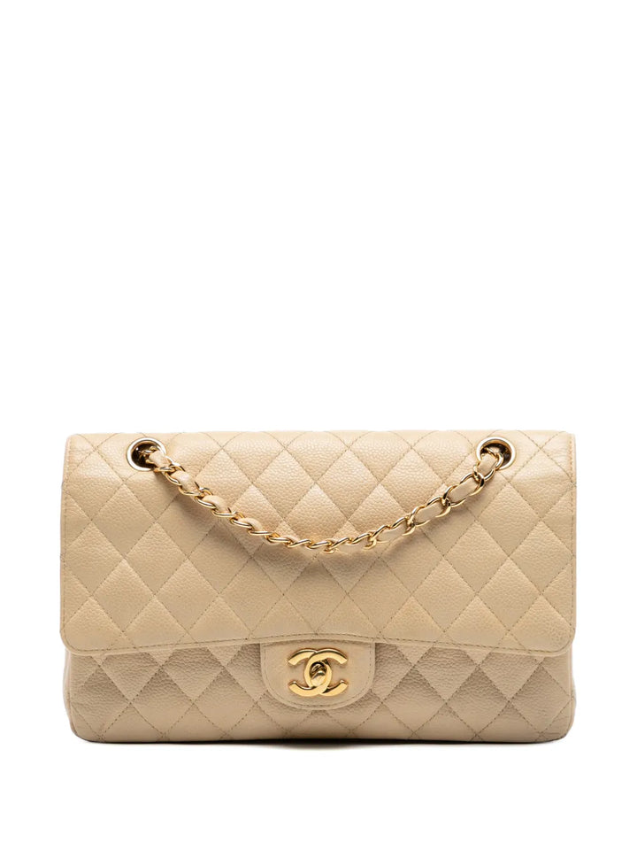 Chanel Pre Owned 2009 2010 Medium Classic Caviar Double Flap Shoulder Bag — Same as shown — Size One Size — Front View
