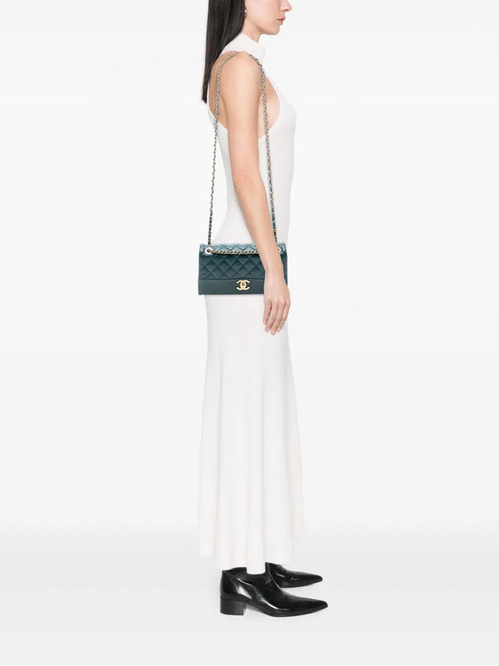 Chanel Pre Owned 2013 2014 Medium Quilted Calfskin Soft Elegance Flap Shoulder Bag — Same as shown — Size One Size — Side View