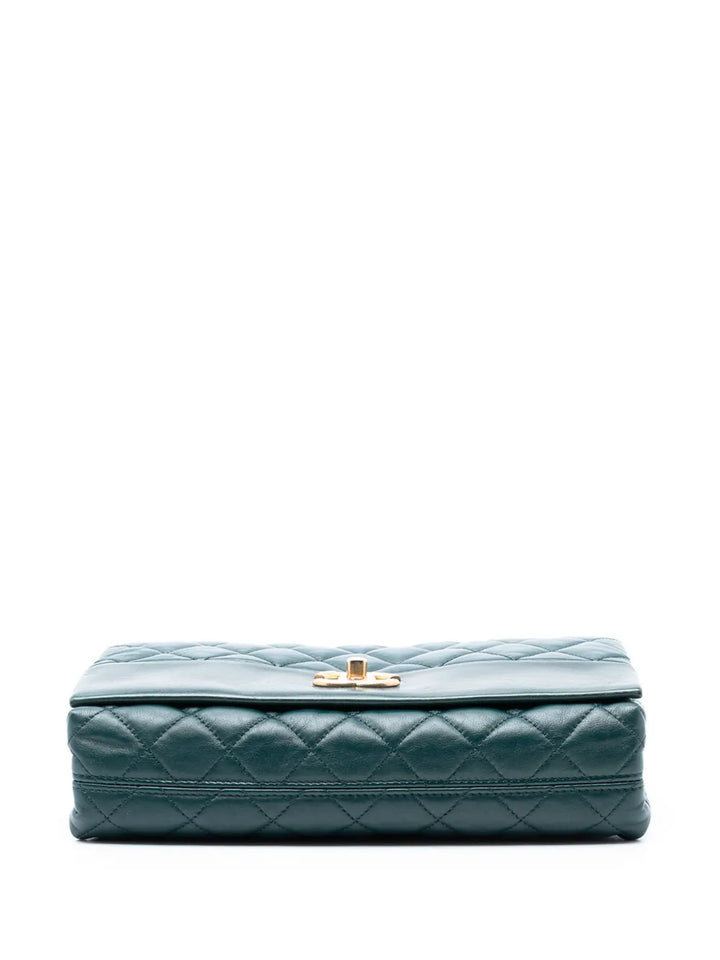 Chanel Pre Owned 2013 2014 Medium Quilted Calfskin Soft Elegance Flap Shoulder Bag — Same as shown — Size One Size — Top View