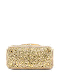 Prada Pre Owned Galleria Double Zip Tote Crystal Embellished Satin Mini Shoulder Bag — Same as shown — Size One Size — Top View