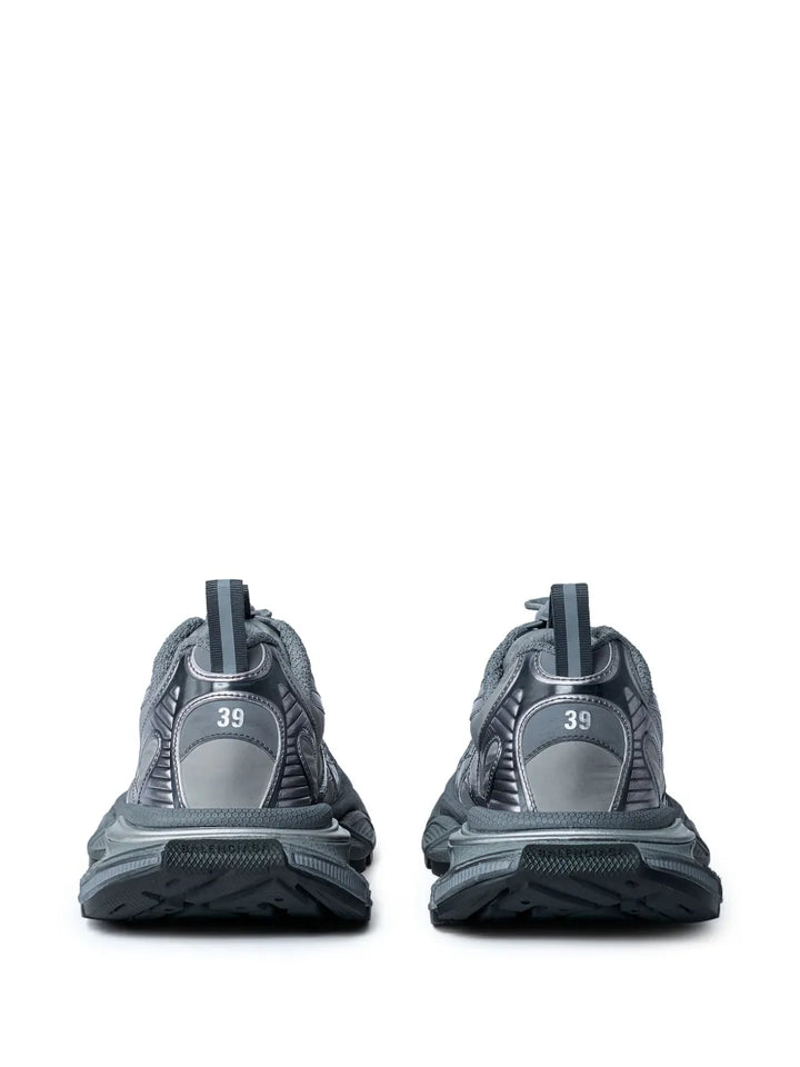 Balenciaga Mesh Panel Sculpted Sole Trainers — Grey — Size US M 3.5 - US W 5 — Side View