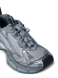 Balenciaga Mesh Panel Sculpted Sole Trainers — Grey — Size US M 3.5 - US W 5 — Back View